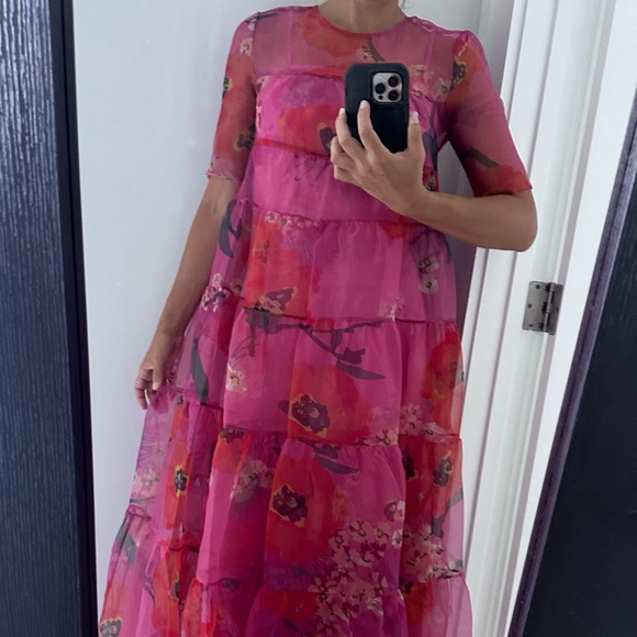 STAUD Dresses & Skirts - Floral Pink Maxi Dress
